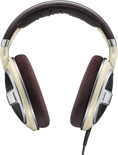 Sennheiser HD 599 koptelefoon met ronde oren en open achterkant - ivoor