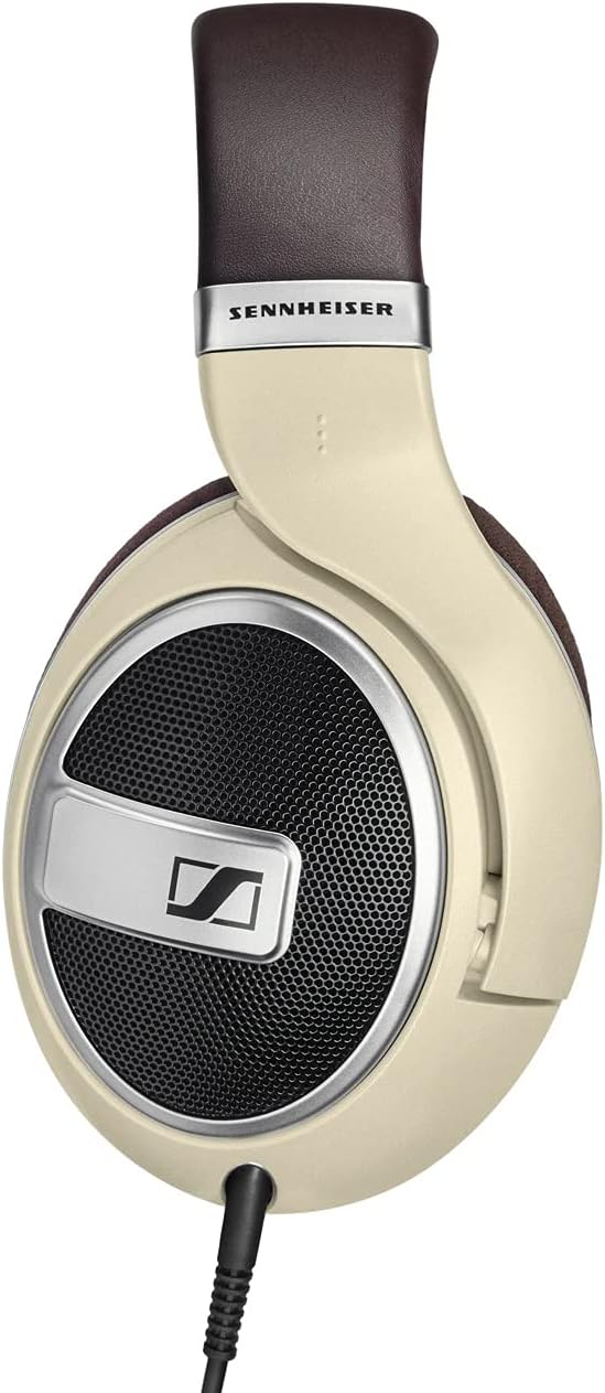 Sennheiser HD 599 koptelefoon met ronde oren en open achterkant - ivoor