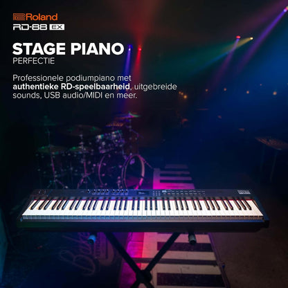 Roland RD-88 EX Stage Piano | 88-Noten tellend Keyboard met Uitgebreide Sounds & Ultieme Stevigheid | SuperNATURAL-Technologie | ZEN-Core Engine met Meer dan 3.000 Ingebouwde Sounds