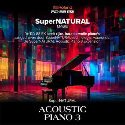 Roland RD-88 EX Stage Piano | 88-Noten tellend Keyboard met Uitgebreide Sounds & Ultieme Stevigheid | SuperNATURAL-Technologie | ZEN-Core Engine met Meer dan 3.000 Ingebouwde Sounds